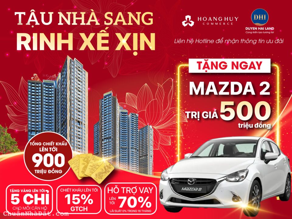 Bán căn hộ Lotus 2 ngủ diện tích to 72m2 chung cư Hoàng Huy Commerce giá chỉ từ 2,3 tỷ 