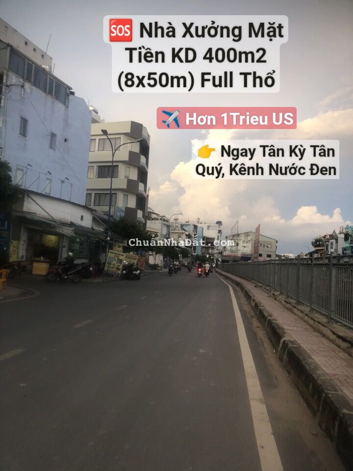 Nhà Xưởng Full Thổ Cư 400m2 (8x50m) Ngay Tân Kỳ Tân Quý - Kênh Nước Đen