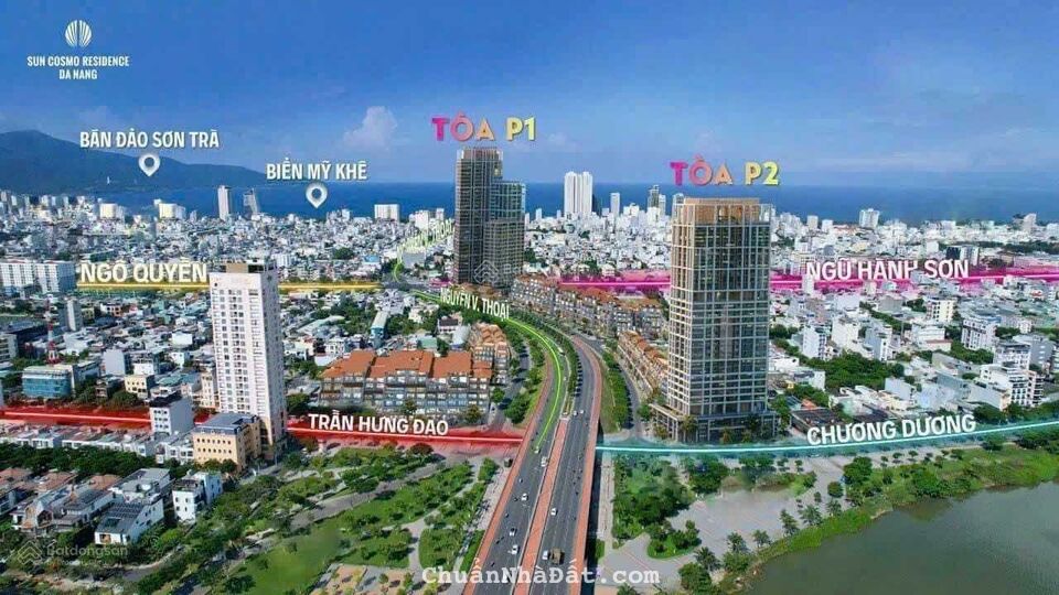 Chính chủ sang nhượng 2 căn góc Suncosmo Đà Nẵng tòa P2 cạnh sông Hàn giá cực tốt