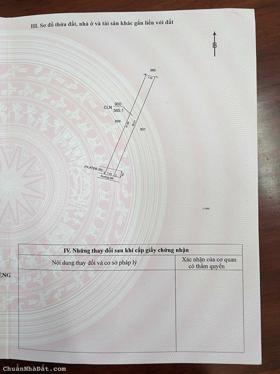 Bán 565.1m2 đất TCLN tai thị trấn Dầu Tiếng, sẵn sổ hồng, chỉ 700tr. Lh:0964552255