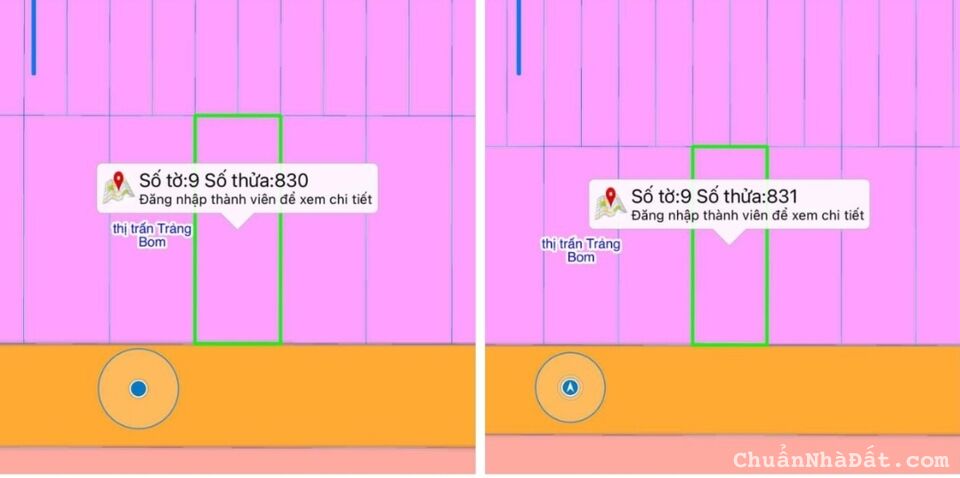 CC Bán 2 lô LK full thổ cạnh dự án GOLD HILL Trảng Bom SHR Nhỉnh 4 tỷ 1 lô. LH:0976376779.