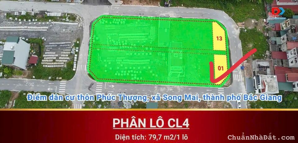 Chỉ 1,8 tỷ sở hữu đất đấu giá lô góc rẻ nhất TP Bắc Giang 80m2 sẵn sổ đỏ. Lh:0931894139