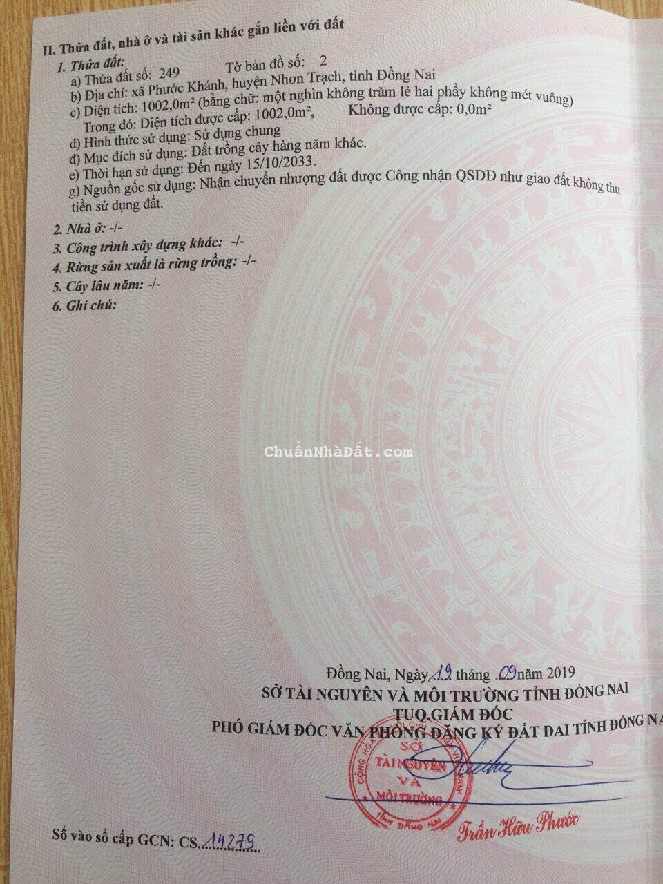Chính chủ bán gấp 500m2 đất nông nghiệp tại Nhơn Trạch Đồng Nai 1.9 tỷ. LH:0913757107