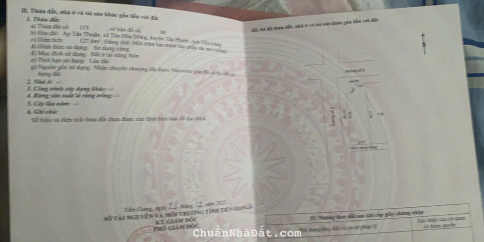 Bán đất Tân Phước, Tiền Giang, DT 127,6m2 SHR chỉ 600tr. Lh: 0908679398 Bán đất Tân Phước, Tiền Giang, DT 127,6m2 SHR chỉ 600tr. Lh: 0908679398