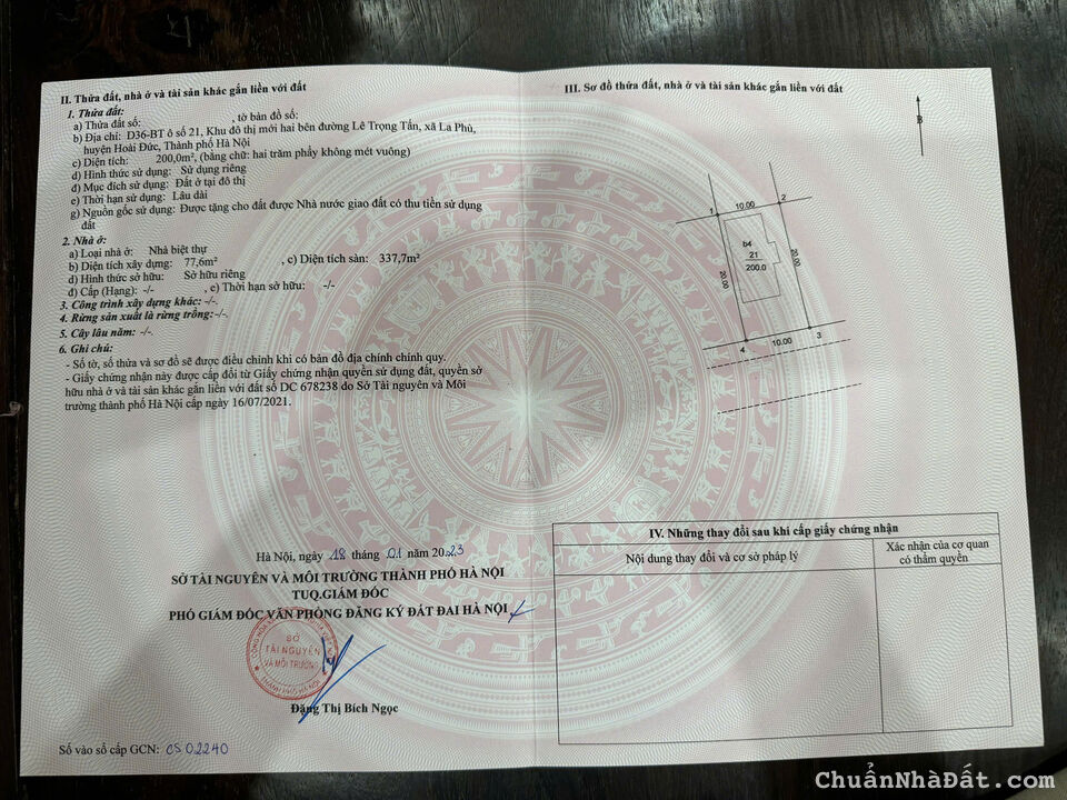 Bán nhà La Phù Hoài Đức vị trí cực đẹp, 200m2 mặt tiền rộng, sẵn Sổ Đỏ. Lh 0918443705.