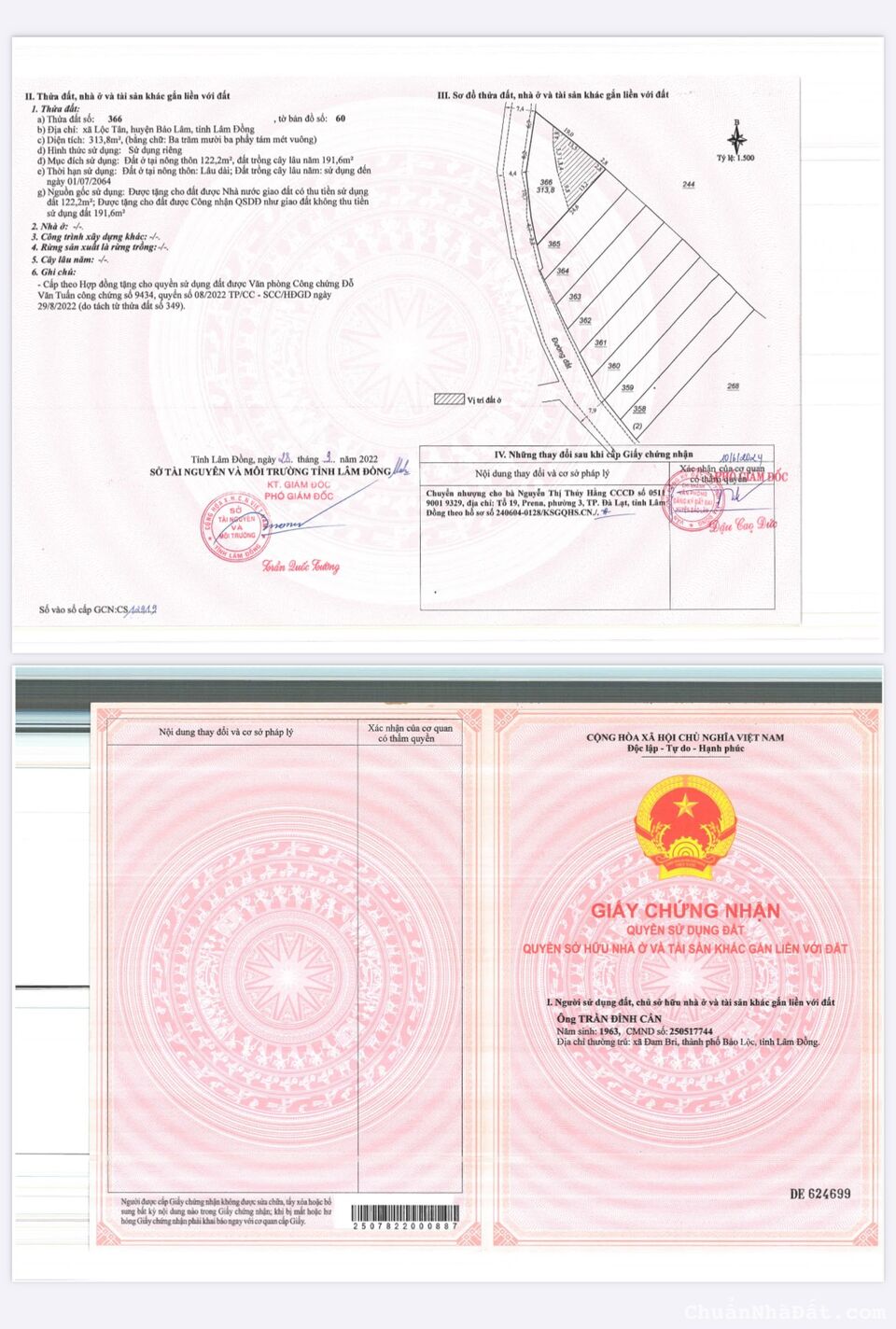 950tr/190m2 bán đất nền biệt thự nghỉ dưỡng gần thác dam bri , gần TT Bảo Lộc, sổ hồng riêng