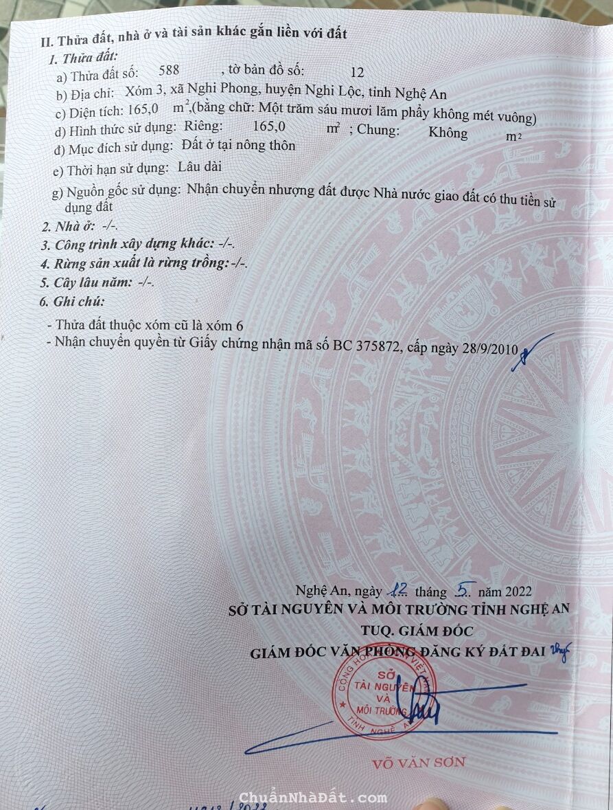 Đất  đẹp nghi phong  nghi lộc  nghệ an 