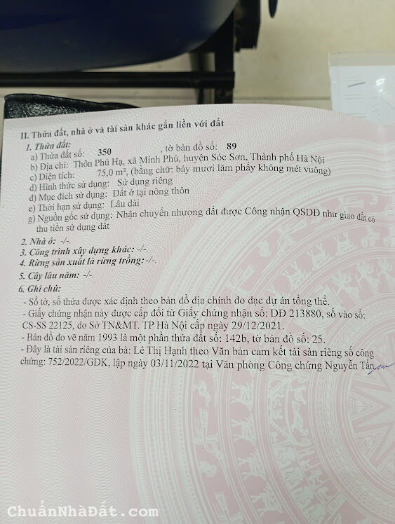 Bán Gấp 75m Phú Hạ- Minh Phú- Sóc Sơn. Oto Ngủ Trong Đất, Giá Rẻ Chỉ 1 Tỷ.