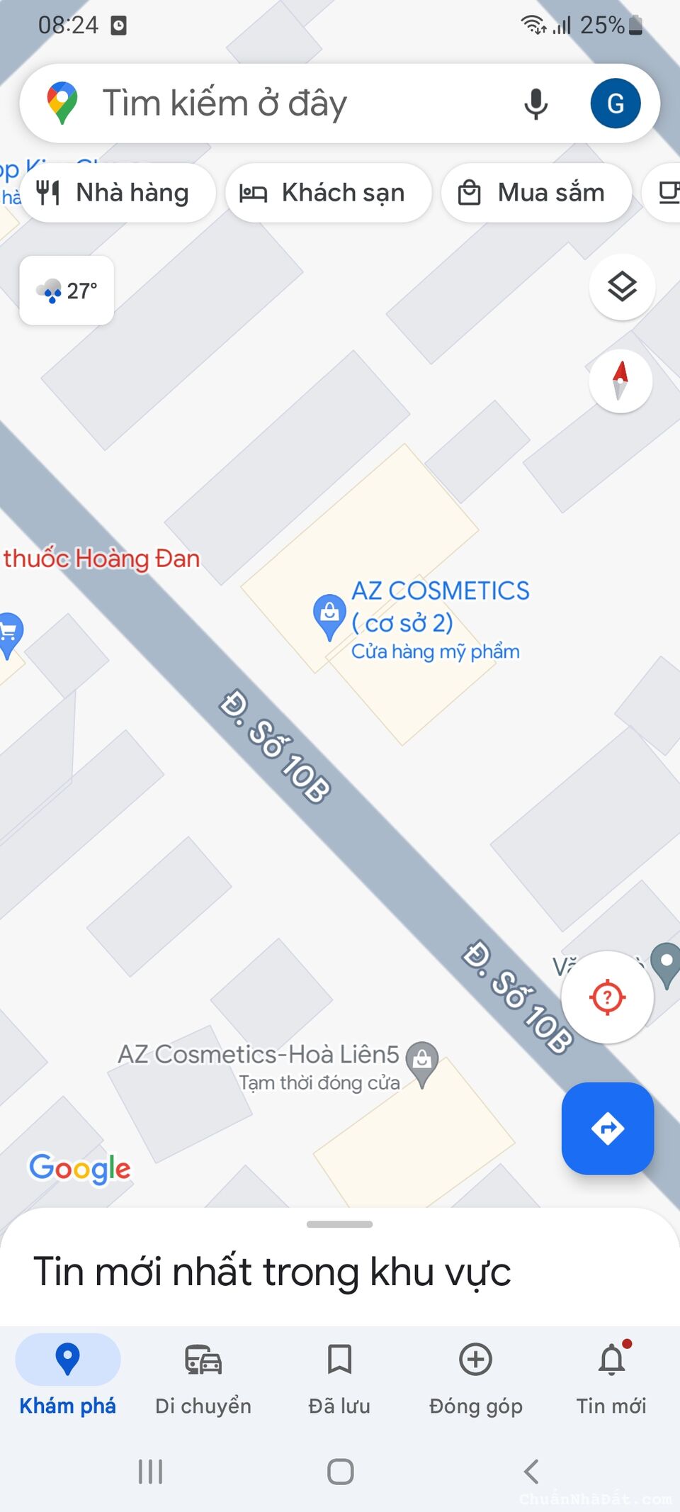 Cho thuê đất kinh doanh  hoa lien 5