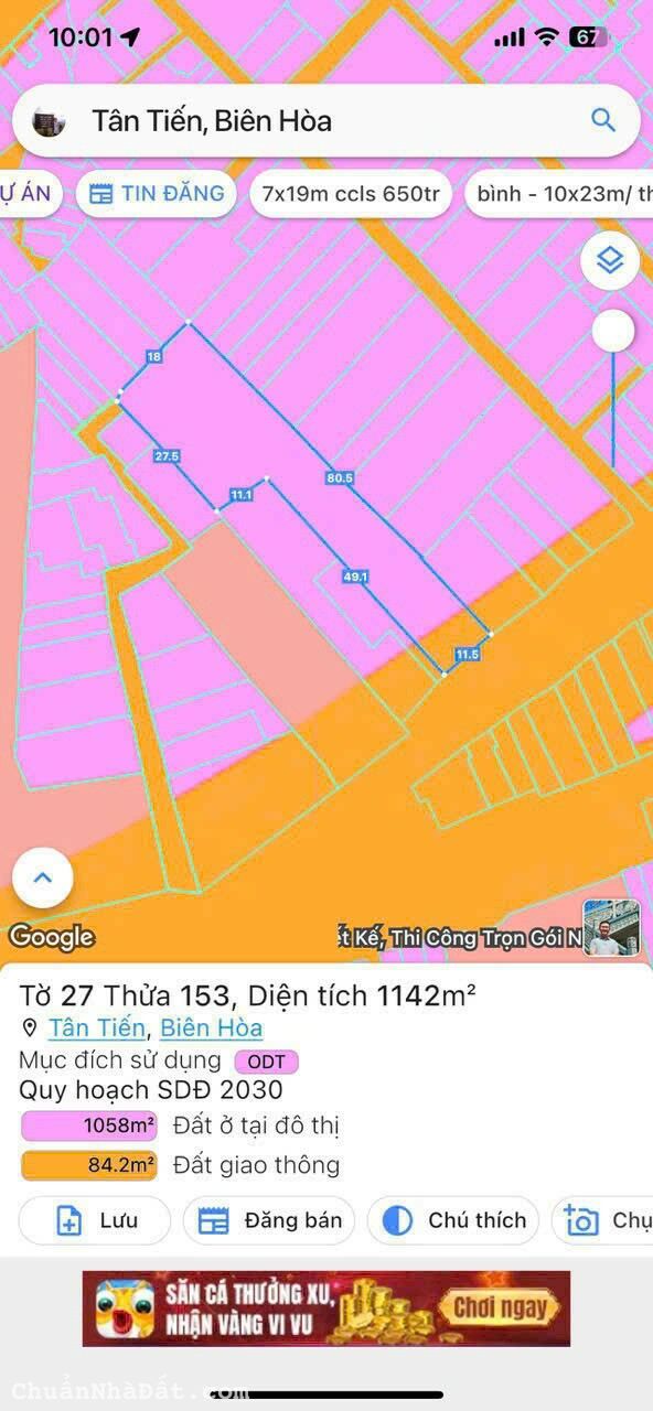1142 m2 Mặt Tiền KD Buôn Bán P. Tân Tiến _ TP. Biên Hòa