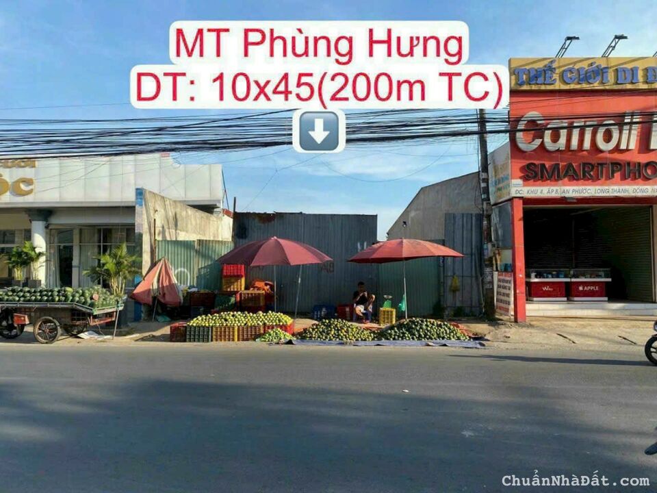 Bán 447 m2 Đất Giá Rẻ Mặt Tiền Đường Phùng Hưng _ An Phước _ Long Thành _ ĐN Bán 447 m2 Đất Giá Rẻ Mặt Tiền Đường Phùng Hưng _ An Phước _ Long Thành _ ĐN