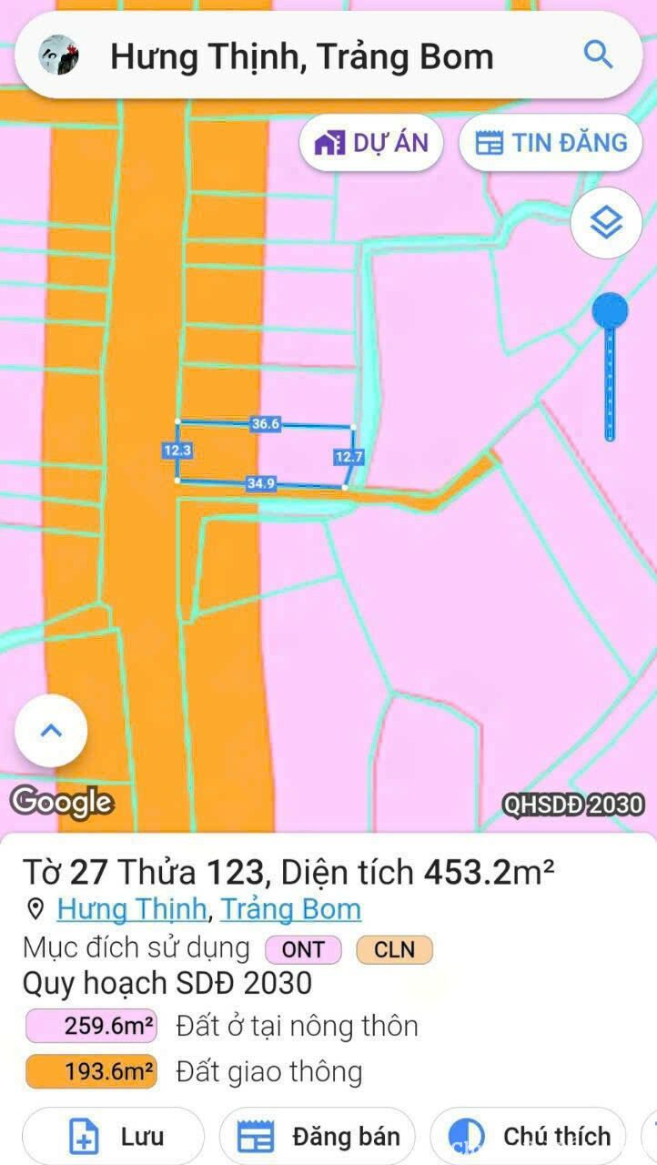 Bán L Đất 2 Mặt Tiền Đường D-20 Gần Sát Nhà Thờ GX. Mân Côi _ Ấp Hưng Phát _ Hưng Thịnh _ Trảng Bom
