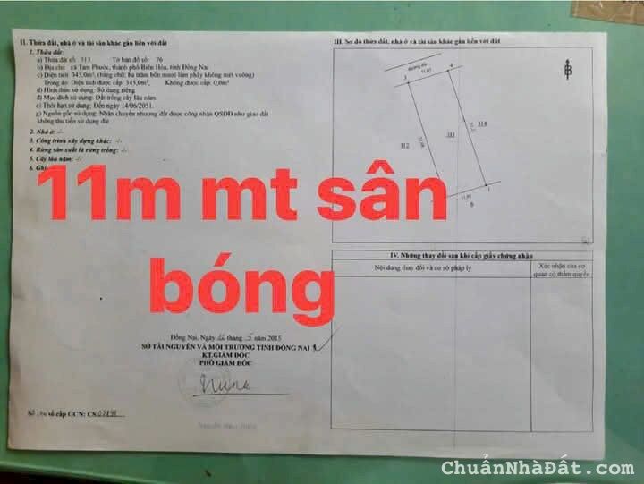 Mặt Tiền KD 1 Sẹc Đường Nguyễn Hoàng Tam Phước Hẻm Sân Bóng Thanh Bình _ Tam Phước _ Biên Hòa 