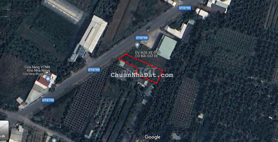 Bán đất 567m2 nở hậu, mặt tiền ĐT 879D, Chợ Gạo, Tiền Giang