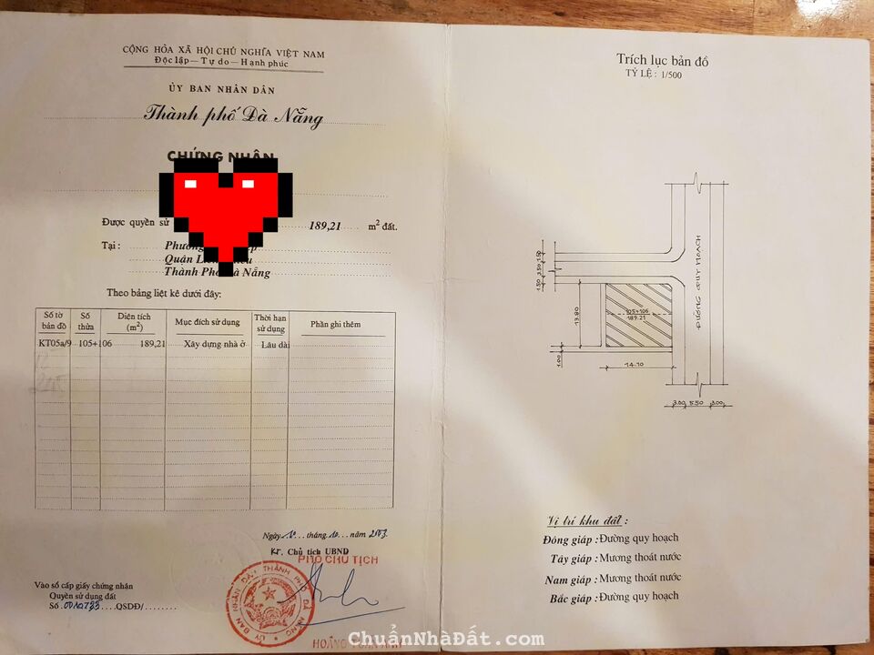 Bán lô góc 2 mặt tiền sát biển Nguyễn Tất Thành, Đà Nẵng