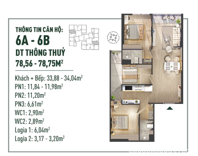 Nhỉnh 4 tỷ sở hữu căn hộ 3PN The Fibonan ngắm BT Vườn Mai, giá gốc CĐT cùng ưu đãi sốc