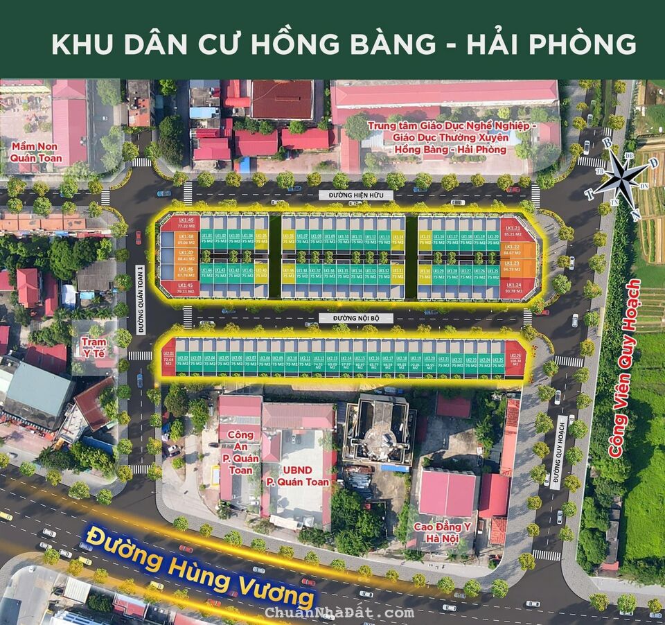  Dự án Hồng Bàng MidTown. Mở bán quỹ căn nhà phố thương mại giá gốc chủ đầu tư