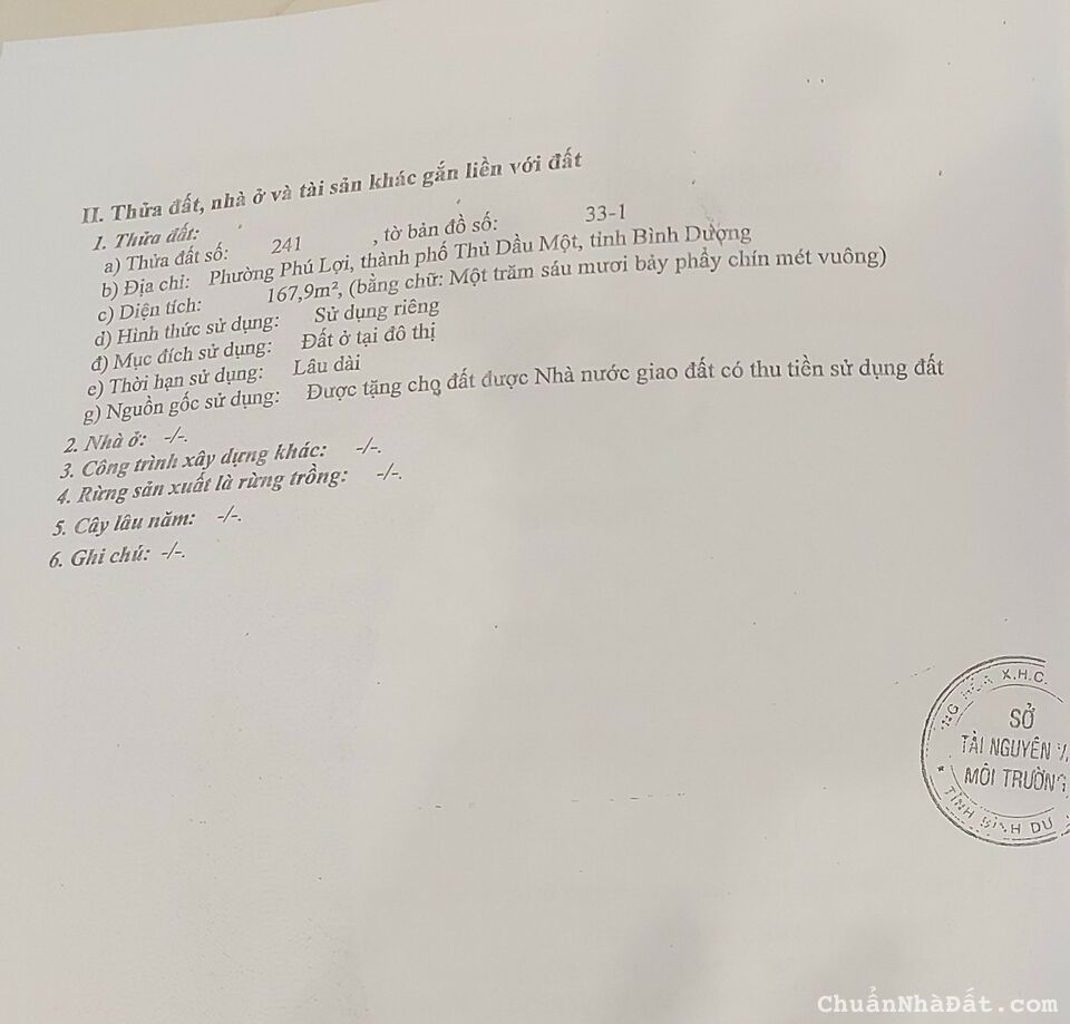 Chính chủ bán gấp nhà đường Bùi Văn Bình, Phú Lợi, Thủ Dầu Một, BD