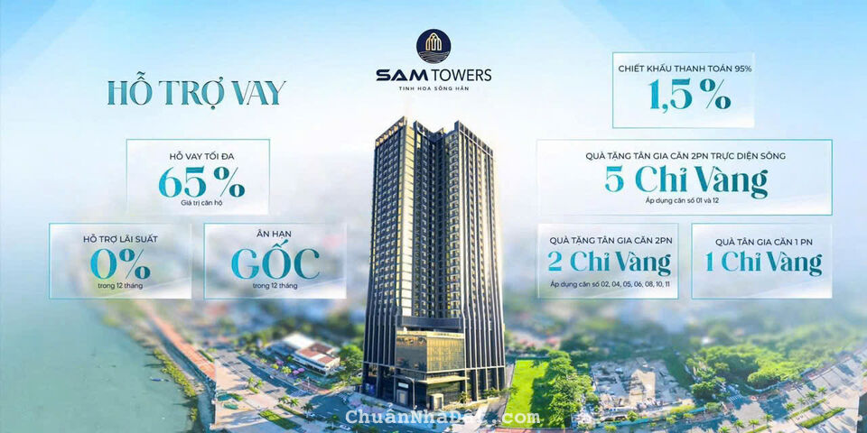 Sam Towers: Căn góc 2PN view trực diện ngắm pháo hoa, giá trực tiếp từ CĐT, LN sau 1 năm gần 500tr