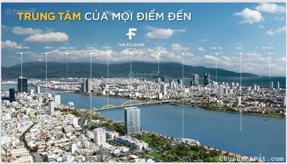 CÒN 1 CĂN 2PN CĂN HỘ FILMORE ĐÀ NẴNG, TẶNG NỘI THẤT 520TR VÀ THẺ DOLF 120TR, view Cầu Rồng 