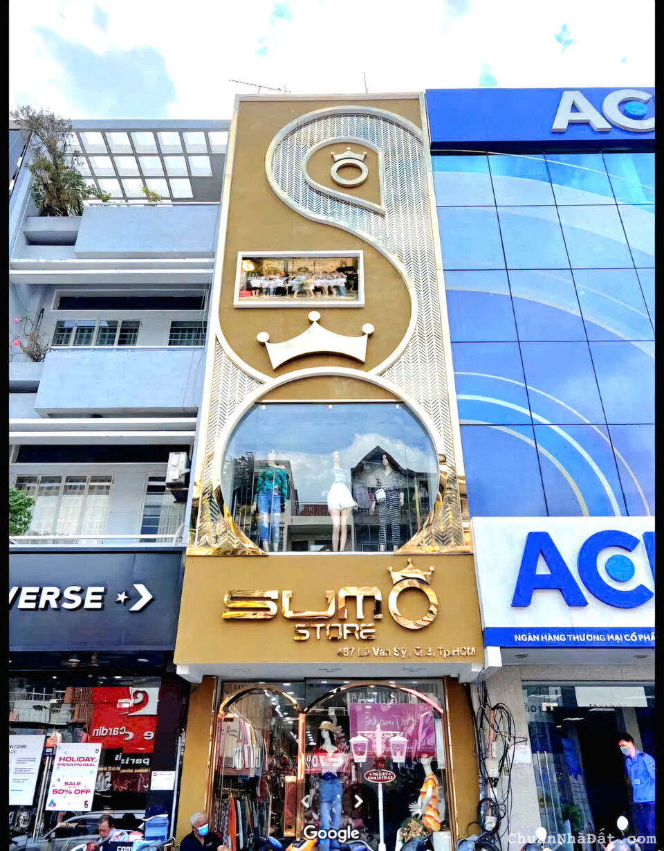 Bán Nhà 2 Mặt Tiền Trước Sau: 487 Lê Văn Sỹ, Quận 3. Đoạn Đẹp Vỉa Hè Rộng 12m, Không Lộ Giới