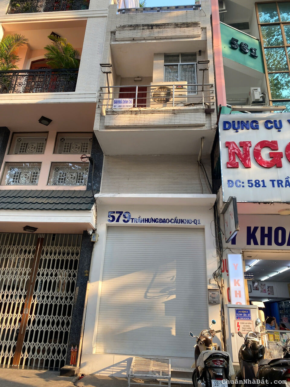 Bán Nhà Mặt Tiền Số: 579 Trần Hưng Đạo, Phường Cầu Kho, Quận 1. 