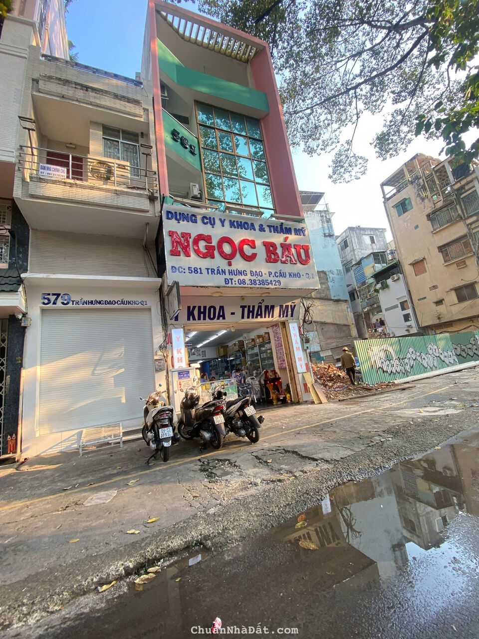 Bán Nhà Mặt Tiền Số: 579 Trần Hưng Đạo, Phường Cầu Kho, Quận 1. 