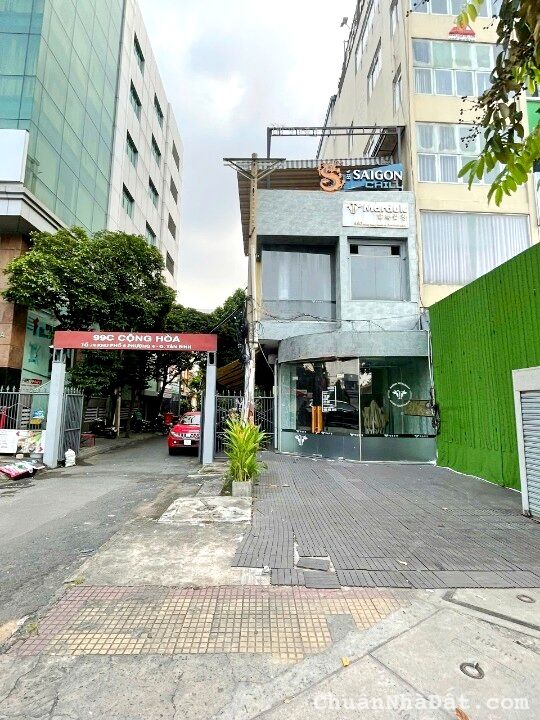 Cho thuê nhà góc 2 mặt tiền 99D Cộng Hoà, P4, Q Tân Bình. Trệt, lầu, st, DT 4,5 x 23 chỉ 60tr