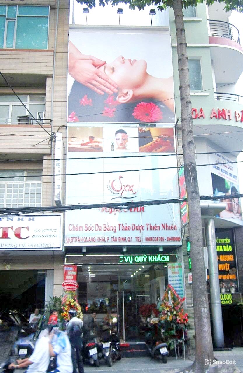 Cho thuê nhà mặt tiền đường Trần Quang Khải, Phường Tân Định, Quận 1. Trệt 3 Lầu, ST chỉ 40tr