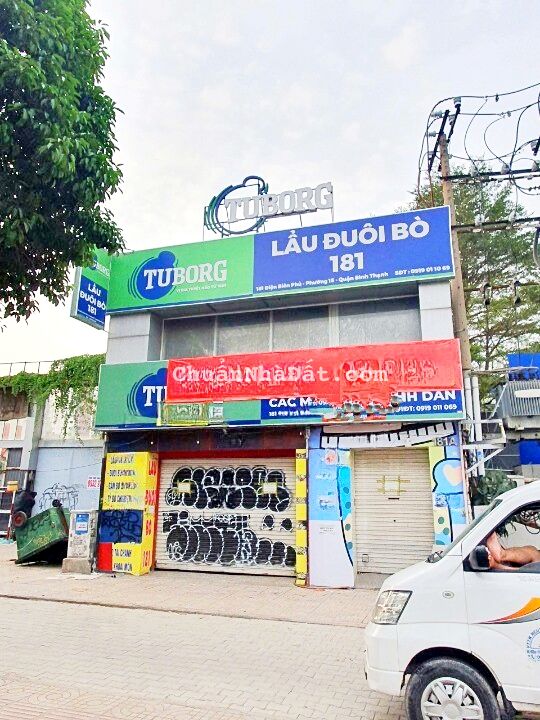 Cho thuê nhà mặt tiền 181 Điện Biên Phủ, Phường 15, Quận Bình Thạnh. Trệt, lầu, ngang 8m chỉ 80tr