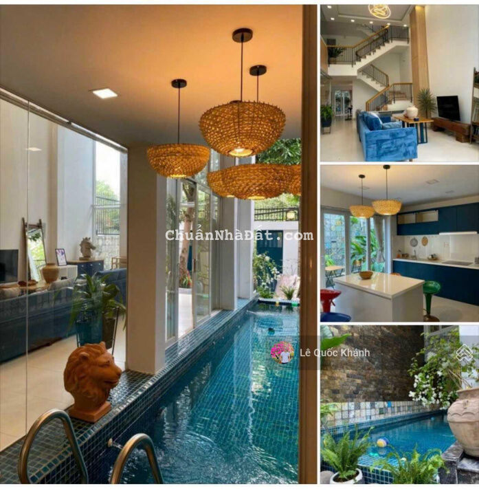 38 giảm còn 32 tỷ - Villa Mini hồ bơi Nguyễn Văn Hưởng. DT 8 x 25.5m. 4 tầng. LH 0901882939