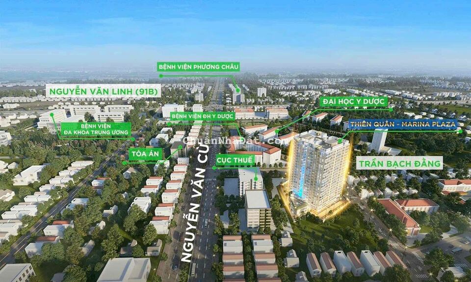 Căn hộ 2PN Thiên Quân Marina Cần Thơ ngang trường ĐH Y Dược