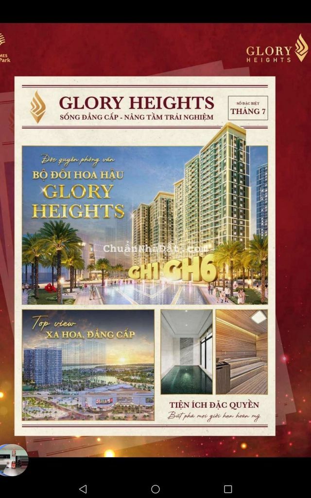 BÁN LỖ 200TR CĂN HỘ HOA HẬU GH6 GLORY HEIGHT VINHOME