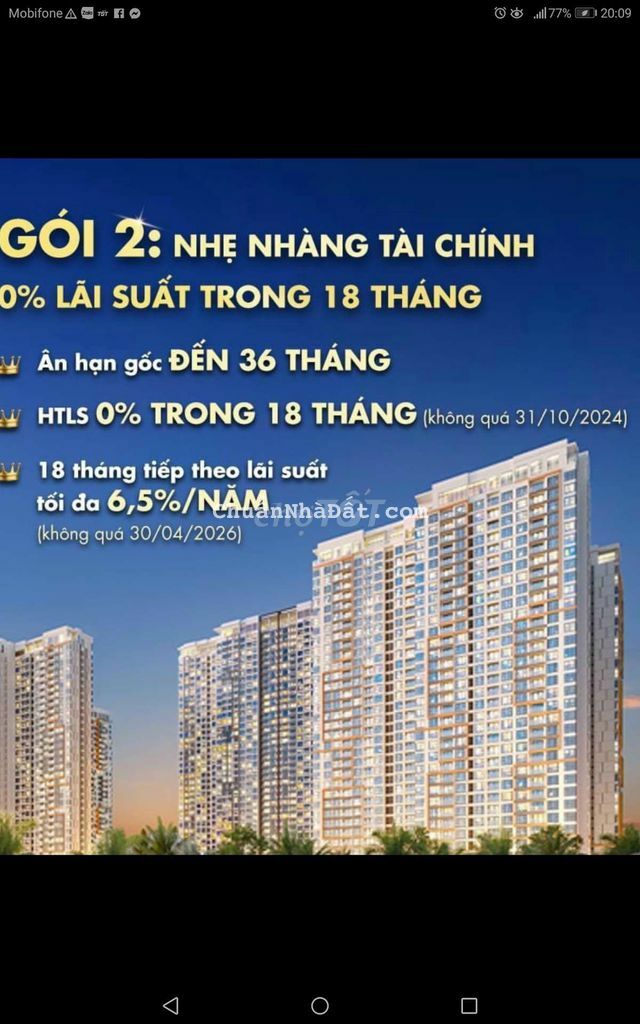 BÁN LỖ 300TR CĂN HỘ MASTERI CENTRAL PONIT 2PN FULL NỘI THẤT