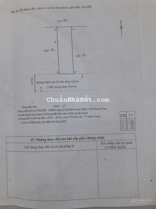 Chính chủ nhờ bán nhà đất tặng nhà mặt tiền đường Ngô Lan Chi 120,6m2 giá chỉ 6.2 tỷ