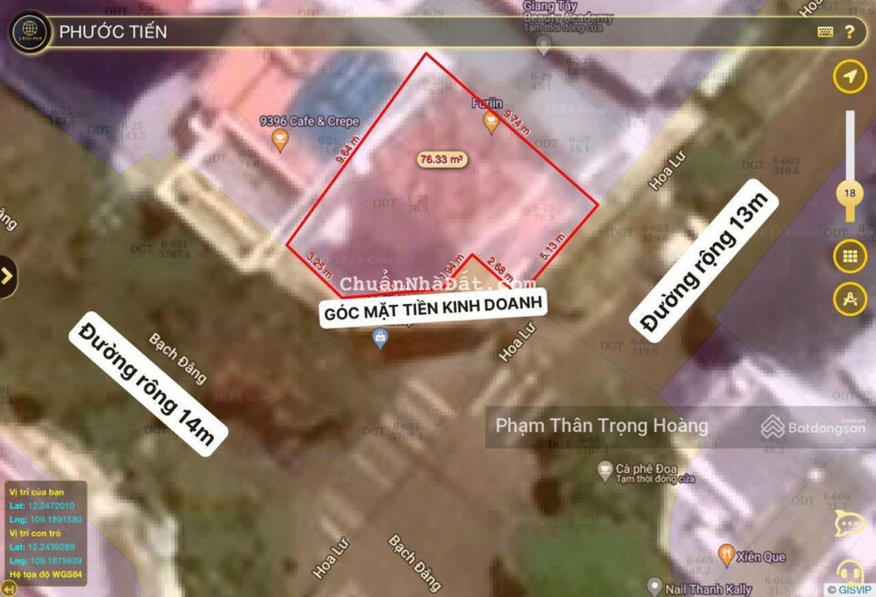 Bán nhà góc đường Bạch Đằng, Phường Phước Tiến, Nha Trang 72,4m2 (rộng 6,3m) giá 9,7 tỷ Bán nhà góc đường Bạch Đằng, Phường Phước Tiến, Nha Trang 72,4m2 (rộng 6,3m) giá 9,7 tỷ