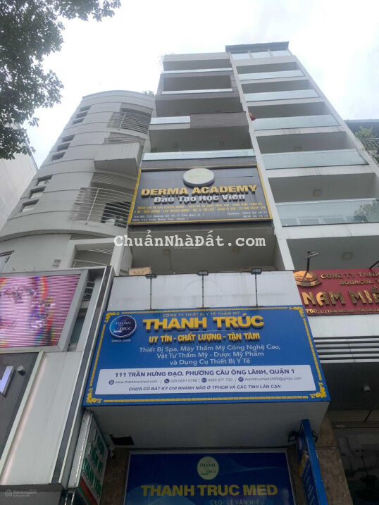Bán nhà số 111 đường Trần Hưng Đạo, phường Cầu Ông Lãnh, Quận 1, DT(100m2), 10 tầng giá 69 tỷ
