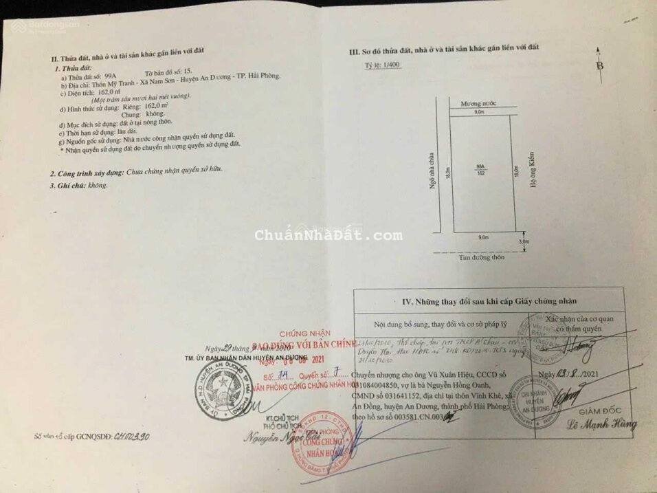 Bán dãy nhà trọ mặt đường Mỹ Tranh, Nam Sơn, An Dương, Hải Phòng