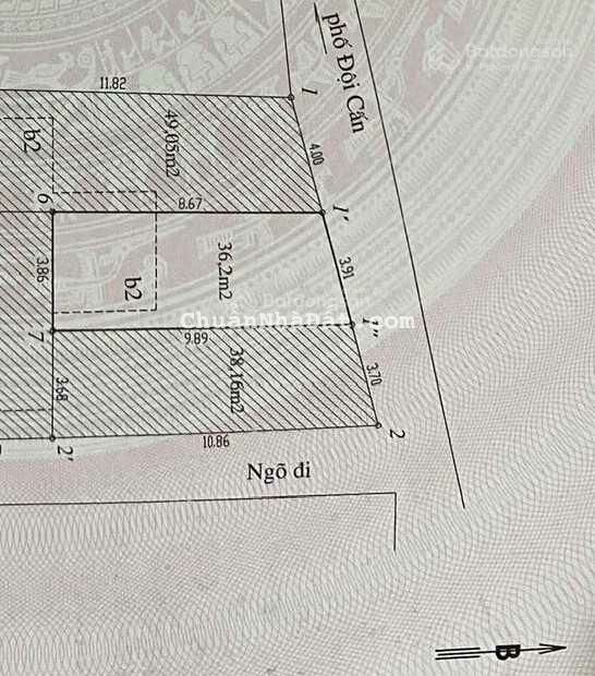Bán nhà ngõ 279 Đội Cấn - Ngõ thông Kinh Doanh - 36m x C4 - Mặt tiền 4m - Giá 4.35 tỷ.