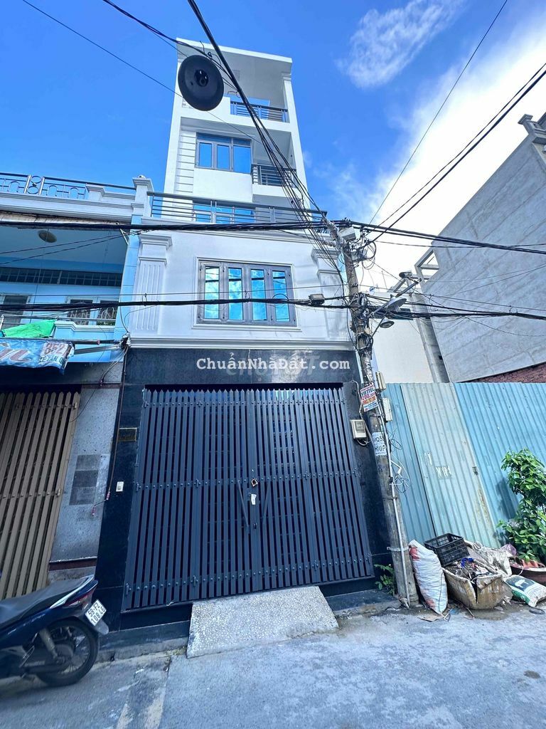 NHÀ MỚI 4 TẦNG LÊ VĂN QƯỚI HẺM 6M GIÁ CHỈ 4 TỶ 8