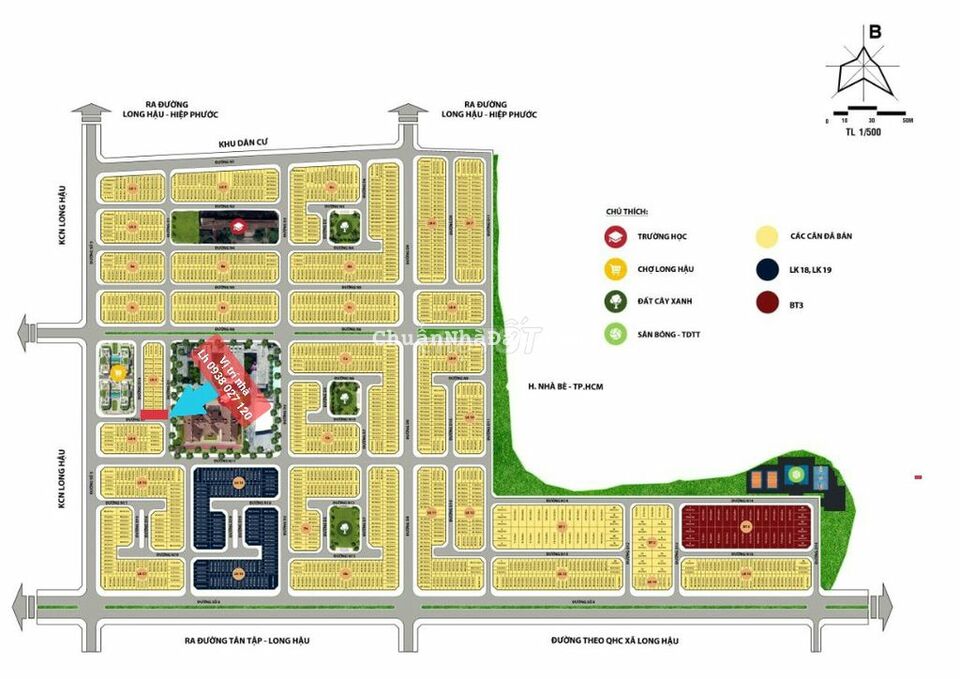 Nhà Góc 2 Mặt Tiền Đường Lớn Ngay Chợ Long Hậu. Nhà Góc 2 Mặt Tiền Đường Lớn Ngay Chợ Long Hậu.