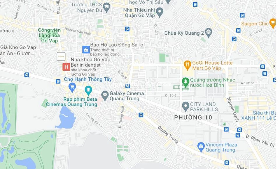 Nhà MT hẻm Kinh doanh sầm uất QUANG TRUNG 202m2 HĐT 25tr/tháng