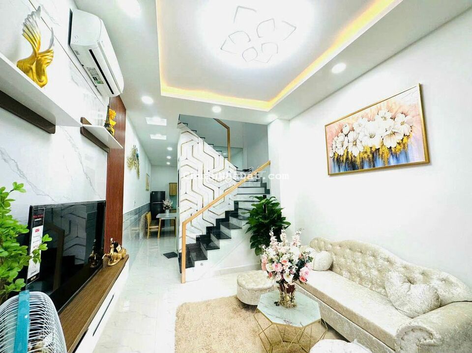 GÒ VẤP-P.10-QUANG TRUNG-HẺM THÔNG 3.3M-NHÀ MỚI FULL NỘI THẤT-2PN 2WC