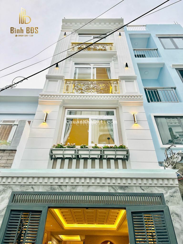 Bán Nhà Đẹp 220/Nguyễn Văn Khối trệt lửng 3 lầu 4PN 6WC hẻm XH 5m