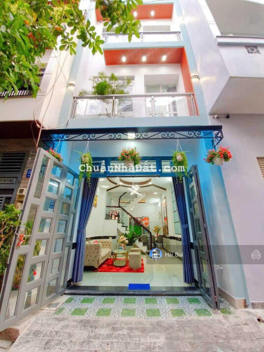 Nhà mới đúc 3,5 tấm - ngay E - Mart Phan Huy Ích - hẻm 2 xe hơi né nhau