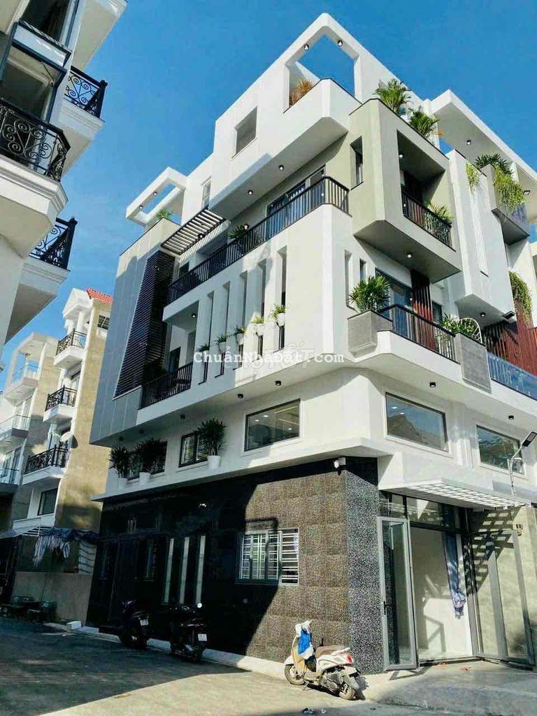 Nhà Phố vip Góc 2 mặt tiền đường 8m Thông (4x14)3 lầu 5pn.6wc 9.2tỷTL