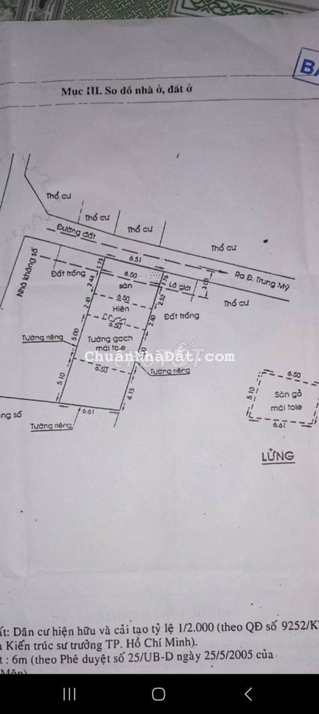Chủ bán gấp nhà 6.5x17 shr gác .tân xuân .hóc môn