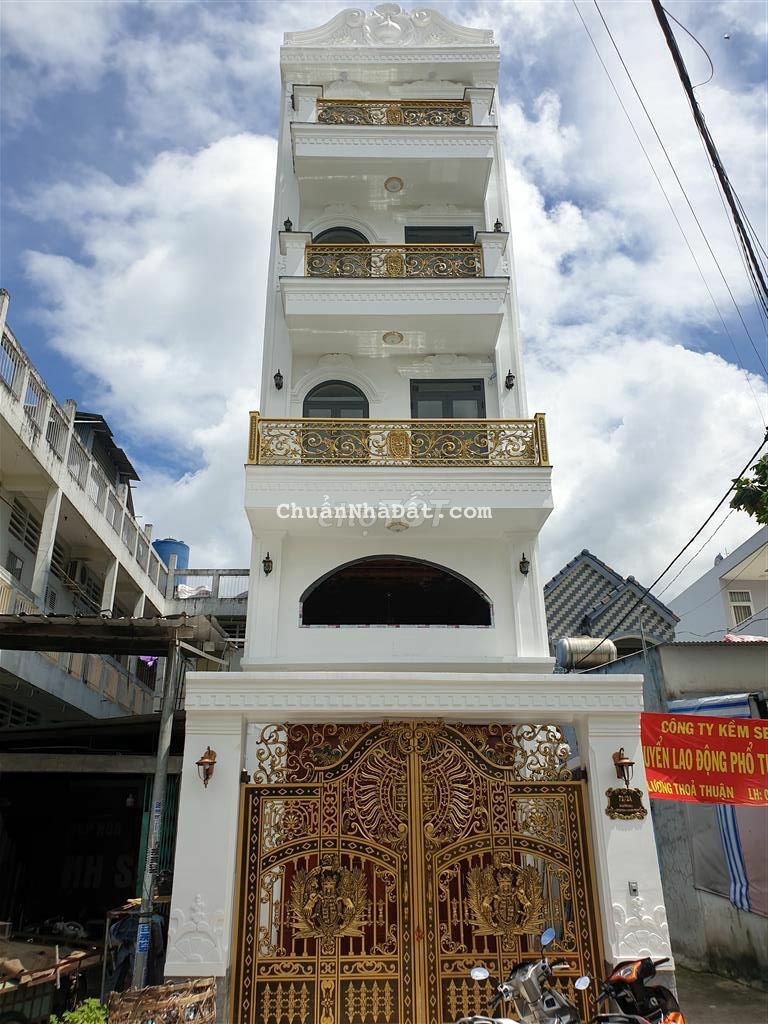 Nhà xinh 4.5x20, lửng + 3 lầu, MT Xuân Thới 5 gần nhà thờ Bùi Môn