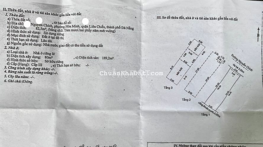 Tôi cần Bán nhà 3 tầng đường Nguyễn Chích, Hòa Minh, Liên Chiểu, Đà
