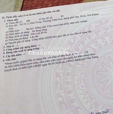 Chính chủ nhờ bán nhà 2 mặt tiền hẻm trước sau. Hòa Trung - P. Vĩnh Hòa - TP. Nha Trang Chính chủ nhờ bán nhà 2 mặt tiền hẻm trước sau. Hòa Trung - P. Vĩnh Hòa - TP. Nha Trang